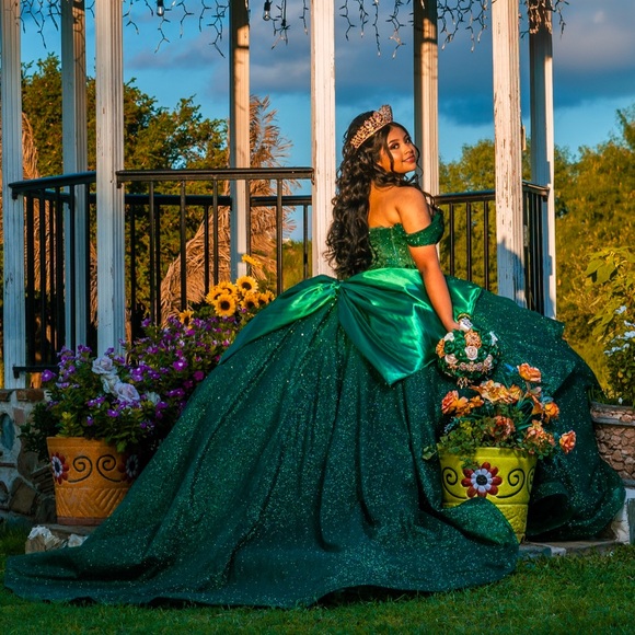 Elegant Green Ball Gown - Picture 1 of 4